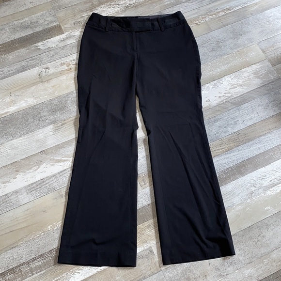 Women's WHBM Black Wide Leg Flare Trousers Size 8 - Picture 2 of 9